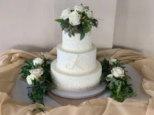 Monogrammed Wedding Cake