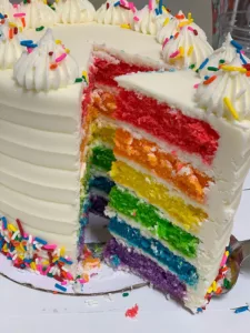 Corina Bakery - custom rainbow cake