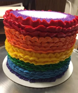 Corina Bakery - custom rainbow cake