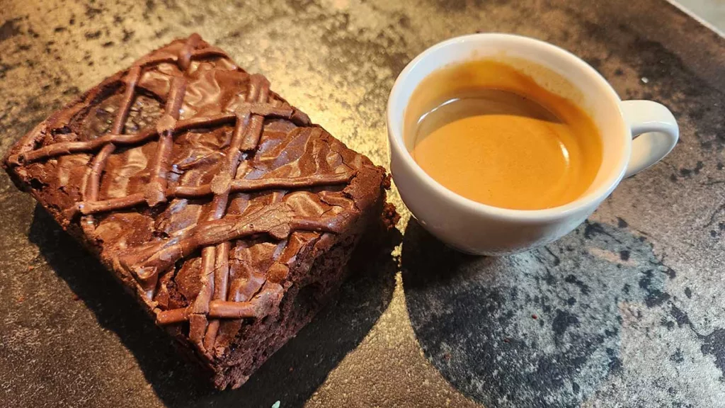 Espresso & a Chocolate Brownie